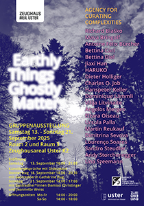 Group exhibition Earthly Things – Ghostly Matters. Poster