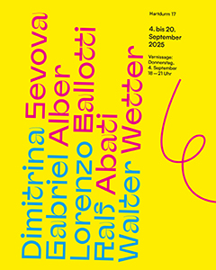 Group exhibition, Hartdurm 17, opening 04 September 2025. Flyer