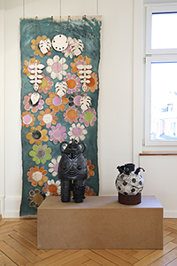 Dimitrina Sevova, The Bones of My Desires and the Noise of the Bugs, 2025. Exhibition view and details in Interwoven Existences: The Poetry of Nature, Beletage Art Space, Zürich