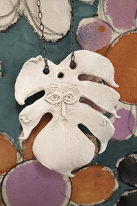 Dimitrina Sevova, The God of Plants, 2025, in the installation The Bones of My Desires and the Noise of the Bugs. Stoneware, hand-built, fired. Detail view in Interwoven Existences: The Poetry of Nature, Beletage Art Space, Zürich